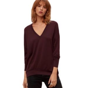 Aritzia Wilfred Free Cardamon Long Sleeves Top Size Medium